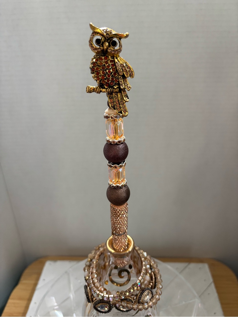 Handmade Owl Beaded Decorative Pen - Picture 1 of 2